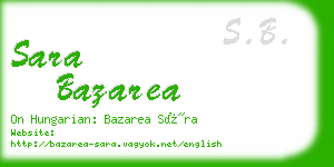 sara bazarea business card